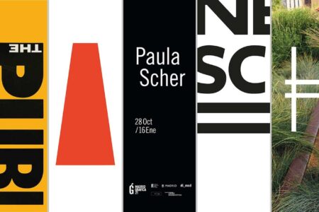 Museo Nacional de Artes Decorativas, Paula Scher. Madrid Gráfica. Juegos tipográficos | mg21 ps lonas entrada 01