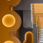 Galería de arte. acero corrugado. estilo Memphis | pig design7