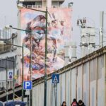 Street art. arte callejero. Street Art Lisboa | poseidon mural de pichiavo en santa apolonia1