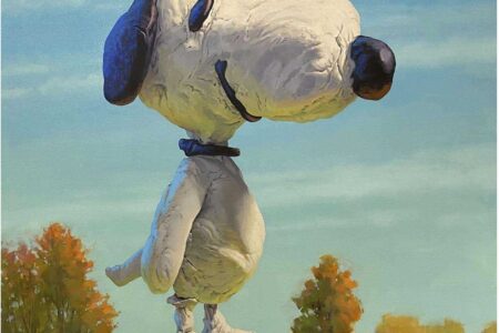 Autumn Dog. Ron DeFelice. Marian Cramer Projects. Urvanity. Feria de arte contemporáneo | ron defelice marian cramer autumn dog 2021 92 x 92 cm oil and acrylic on canvas