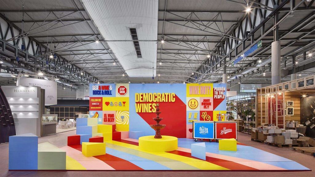 Stand Democratic Wines. Studio Animal. Espacios de color