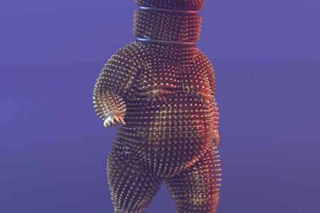 Fat Tube Guy. Tribe Golden Circle. 3D Modeling. Smack. Colección SOLO | tribe golden circle characters 2_fat tube guy 2b_gold_low