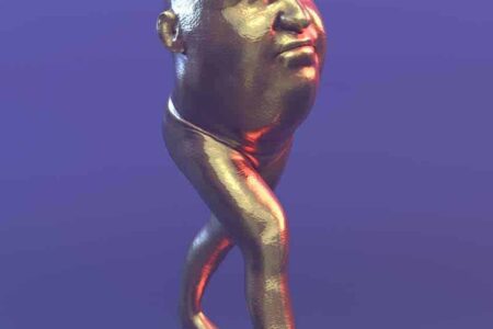 Big Head Guy. Tribe Golden Circle. 3D Modeling. Smack. Colección SOLO | tribe golden circle characters 3_big head guy_gold_low