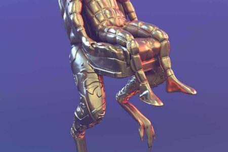 Chair Walker. Tribe Golden Circle. 3D Modeling. Smack. Colección SOLO | tribe golden circle characters 6_chair walker_gold_low