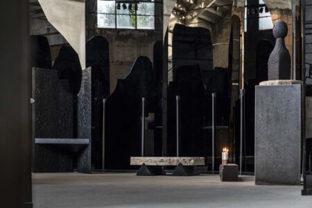 Temenos Installation. Studiopepe. Galerie Philia. Baranzate Ateliers. Milan Design Week 2022. Fuorisalone | temenos_installation view_galerie philia_photo credit maison mouton noir_courtesy of galerie philia 2