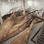 Transarquitetonica. Henrique Oliveira. 2014. Museu de Arte Contemporanea USP, Sao Paulo, Brazil. Arte y naturaleza | transarquitetonica 2014 museu de arte contemporanea usp sao paulo brazil 5 x 18 x 73 m photo everton 3