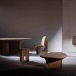 Mobiliario sostenible. Burnt cork. Caucho quemado. Noé Duchaufour-Lawrance. Made in Situ | burnt cork