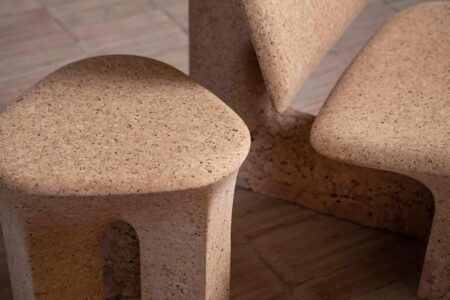 Mobiliario sostenible. Burnt cork. Caucho quemado. Noé Duchaufour-Lawrance. Made in Situ | burnt cork5