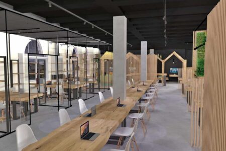 Proyecto Hygge House. Coworking. ARAD Studio | cuadros happy cow business 1