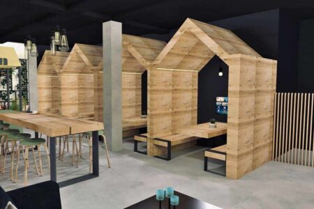 Proyecto Hygge House. Coworking. ARAD Studio | cuadros happy cow business 2