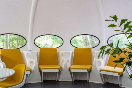 Futuro House. casa OVNI. casa portátil. Craig Barnes | futuro house1 roomdiseno