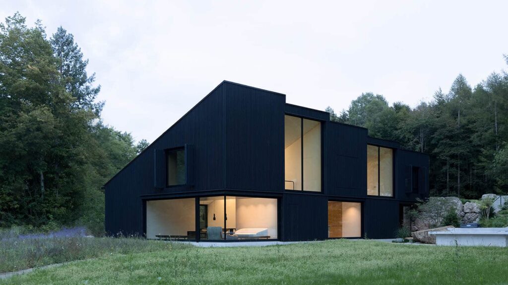 House by the Lake, madera negra, juego de cubos Appels Architekten | house_lake2