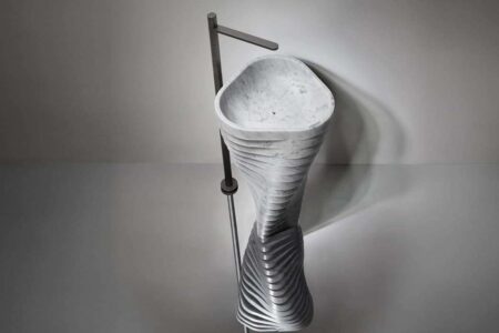 Monolito Vortice. antoniolupi. ICONNO | lavabo de pie monolito vortice antoniolupi