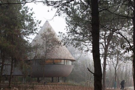 Cabaña en el bosque. forma cónica. ZJJZ Atelier | mushroom2