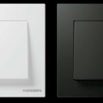 Abb Niessen. minimalismo. sky essence | sky essence interruptor blanco negro frontal