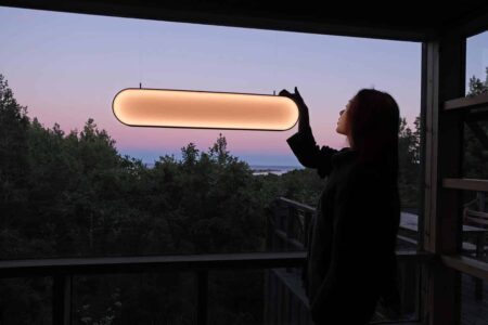 Lámpara de techo. atardecer. placas solares. Sunne | sunne roomdiseno4