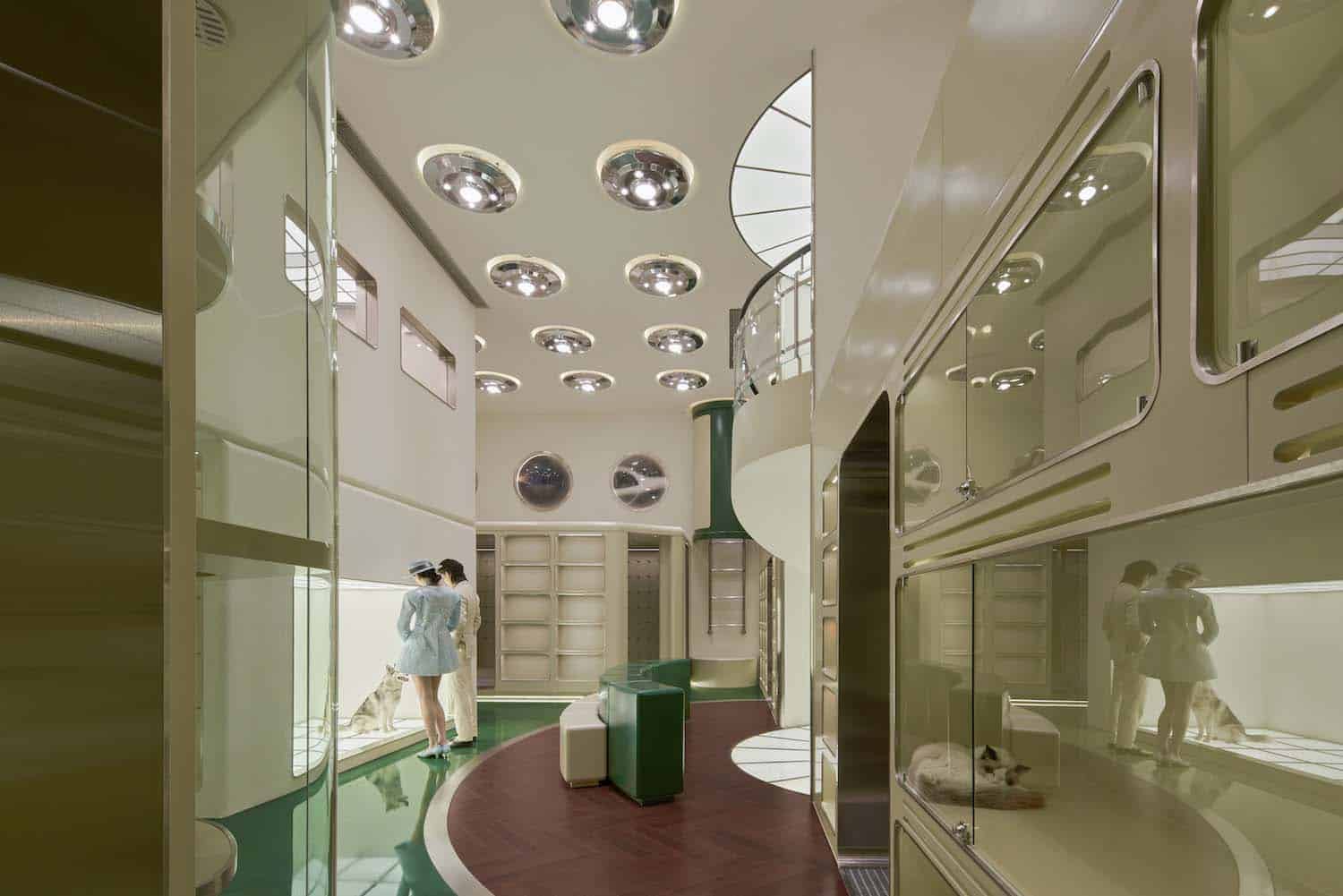 tienda de mascotas, diseño retrofuturista, BIBU Pet Store, space age | yuuuunstudio30