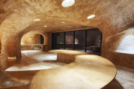 Oficina cueva. Javier Senosiain. Arquitectura orgánica