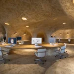 Oficina cueva. Javier Senosiain. Arquitectura orgánica