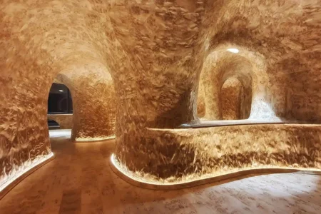 Oficina cueva. Javier Senosiain. Arquitectura orgánica