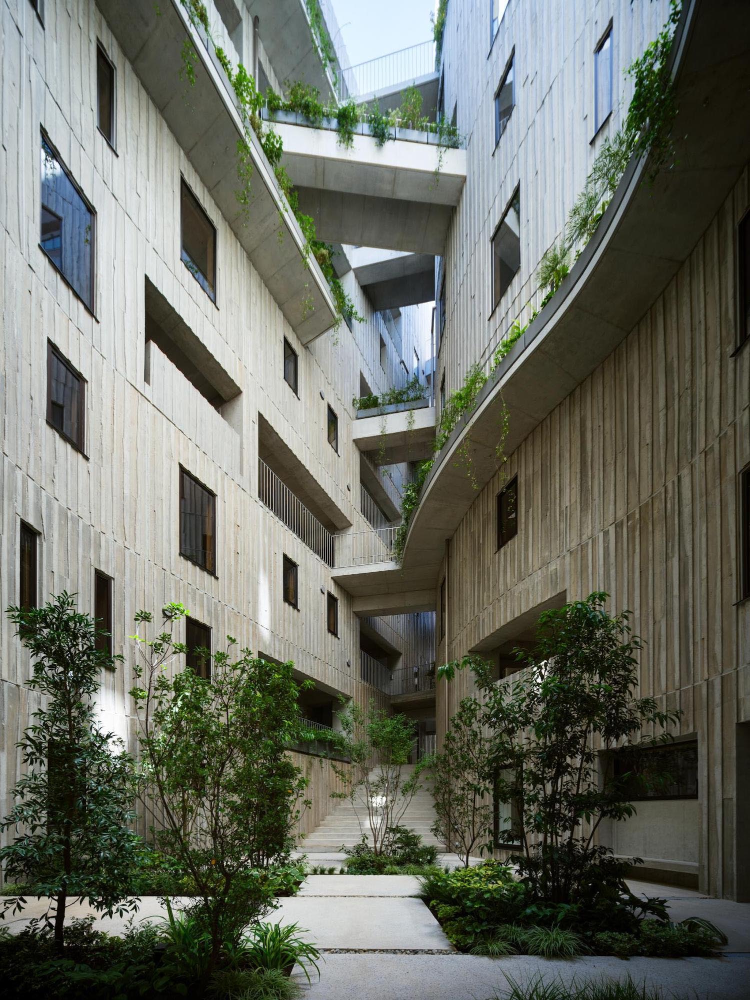 brutalismo, Tenjincho Place, apartamentos, Hiroyuki Ito Architects