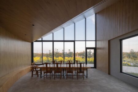 Atelier Xi, biblioteca, campo de crisantemos, yuntai
