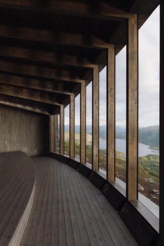 Refugio, Hovdenuten, paisaje, Aksent arkitekter