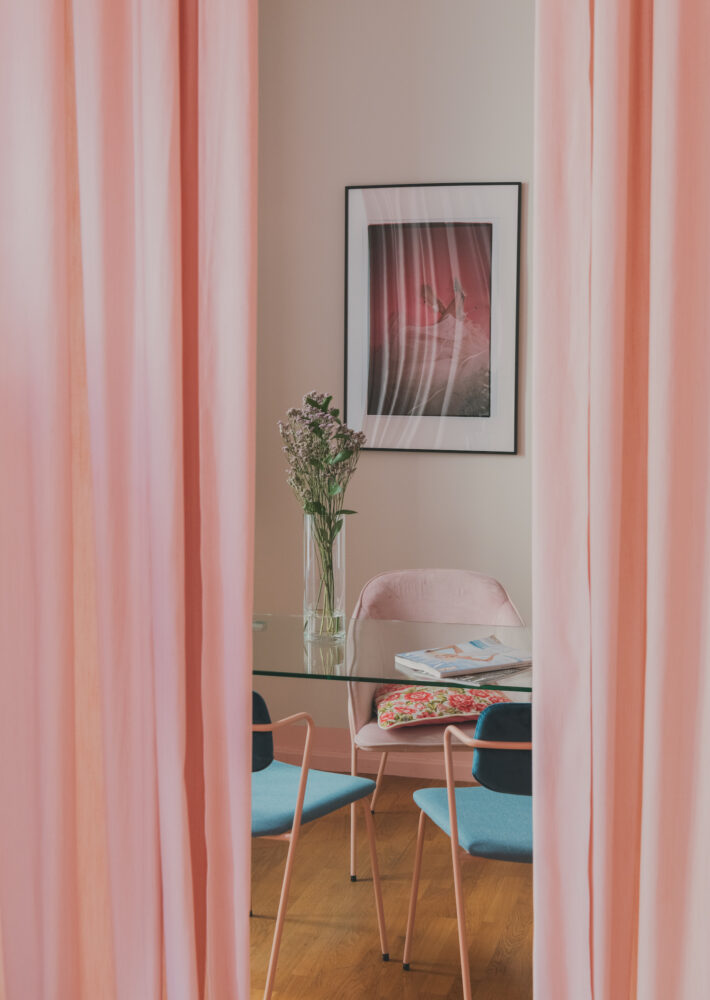 rosa, minimalismo, Memphis, madridmanso, copaia estudio