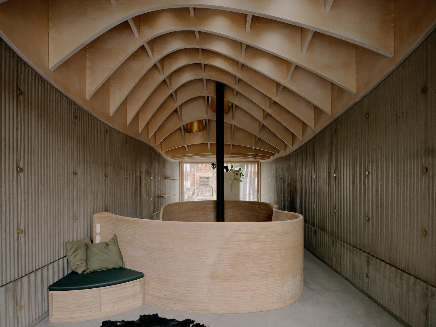 escalera de madera, arquitectura orgánica, Glenn Murcutt, Melbourne