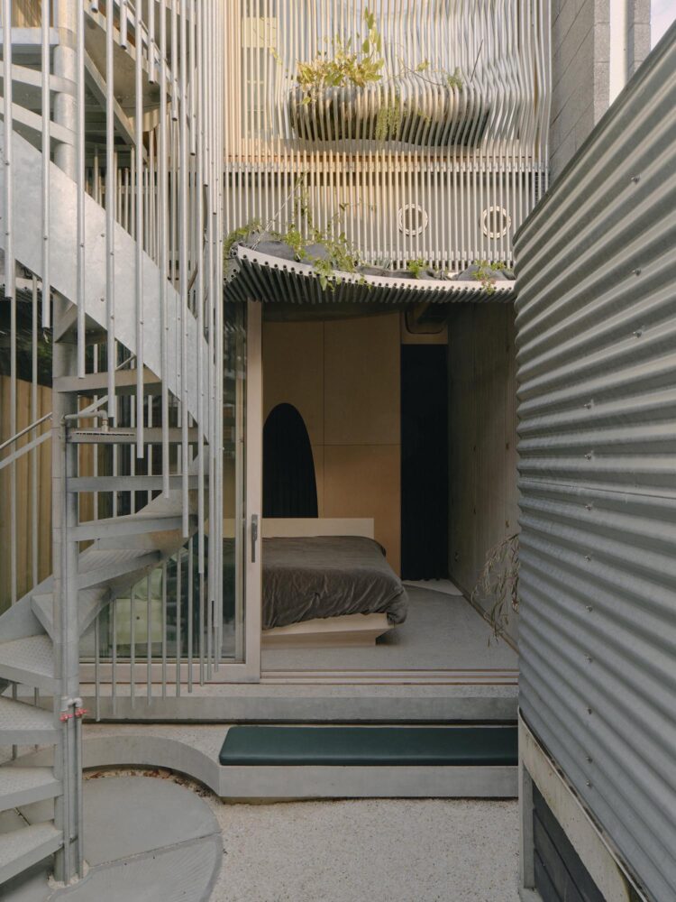 escalera de madera, arquitectura orgánica, Glenn Murcutt, Melbourne