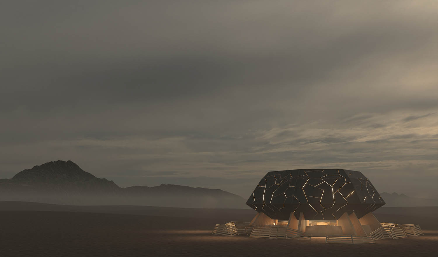 Temple of the Deep. Miguel Arraiz. Burning Man Festival 2025