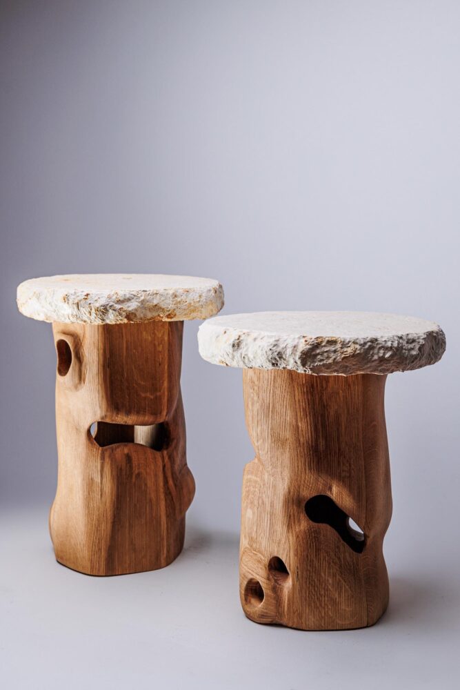 muebles de madera, diseño orgánico