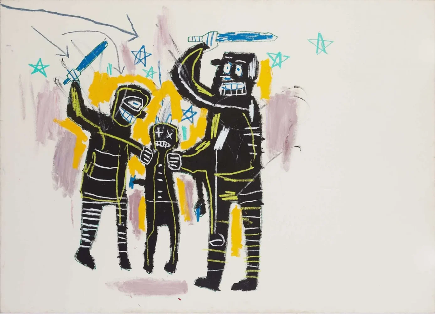 Jailbirds. 1983. Jean Michel Basquia. © The Estate of Jean Michel Basquiat