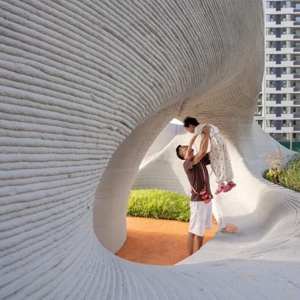 Boulder Park, impresión 3D, toboganes de hormigón, Xisui Design