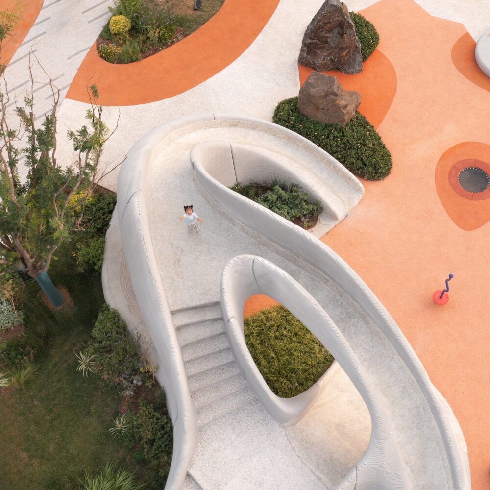 Boulder Park, impresión 3D, toboganes de hormigón, Xisui Design