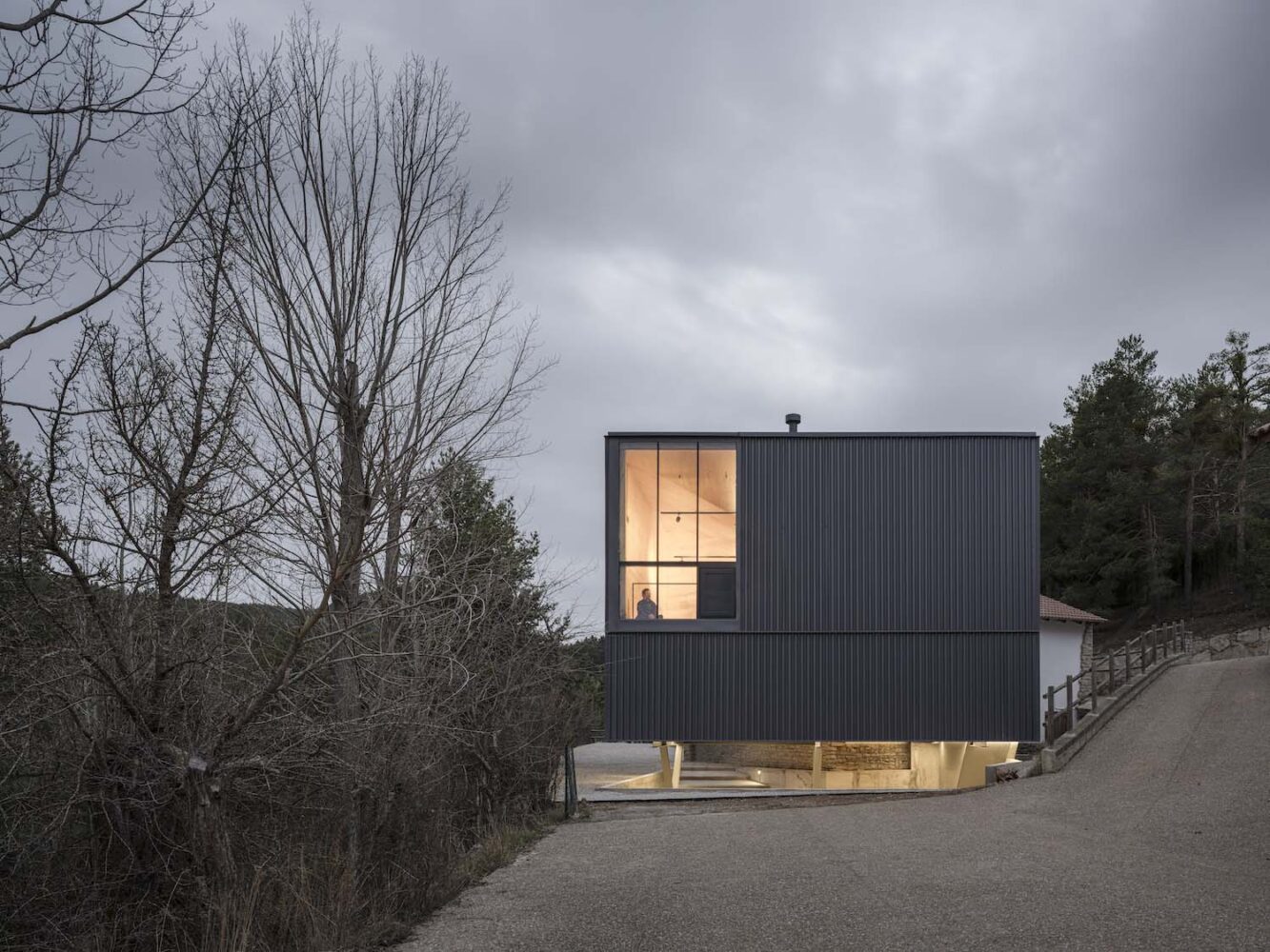 Pabellón de invierno, Valdivieso Arquitectos, refugio montañoso
