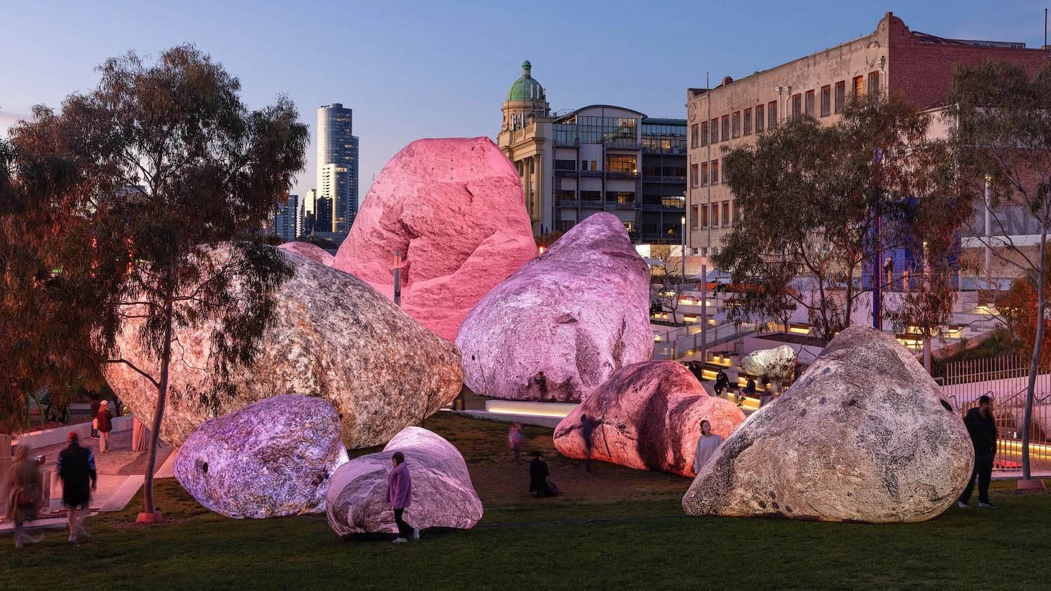 Iwagumi, land art, ENESS, Melbourne, rocas