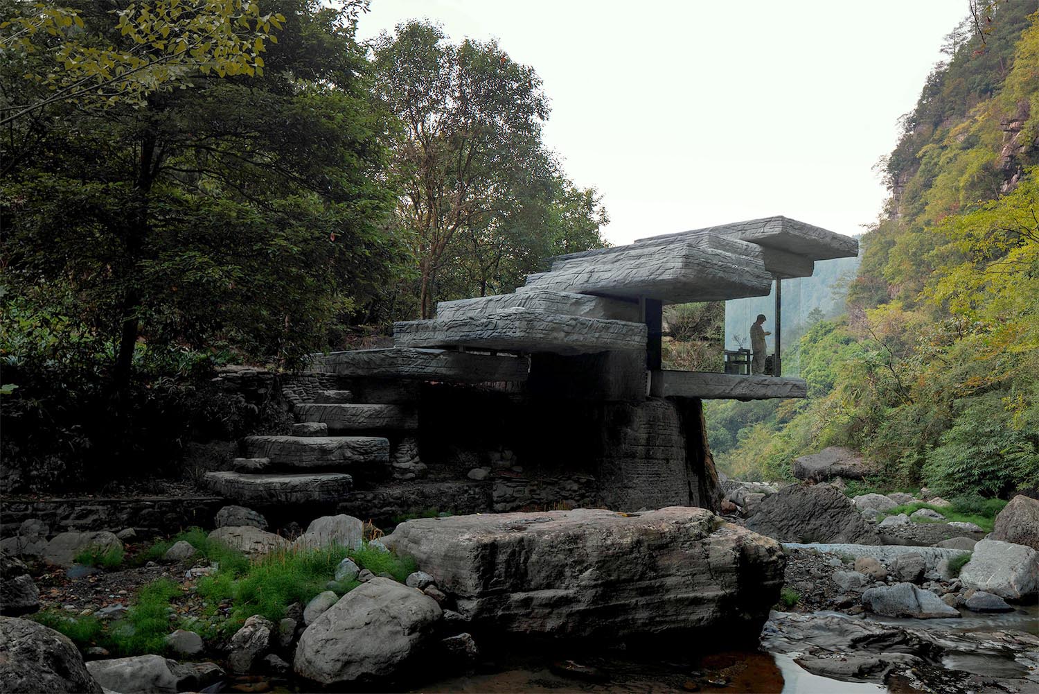 DoDesign; Drifting Stones Pavilion; Chongqing; arquitectura contemporánea china