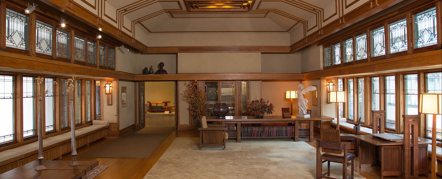 Living Room from the Francis W. Little House. Frank Lloyd Wright. Efecto ¡Wow!. Fazeta Producciones