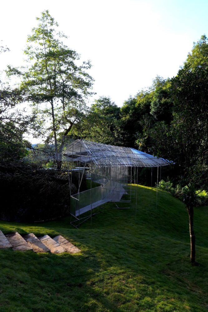 Phoenix Feather Tea Pavilion, pérgola ligera, pérgola, Kong Xiangwei