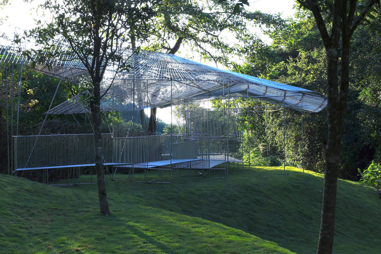 Phoenix Feather Tea Pavilion, pérgola ligera, pérgola, Kong Xiangwei