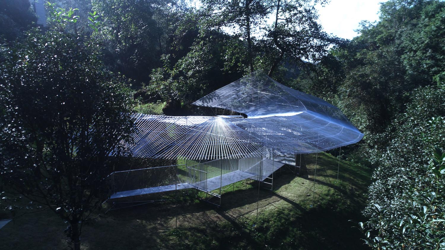 Phoenix Feather Tea Pavilion, pérgola ligera, pérgola, Kong Xiangwei