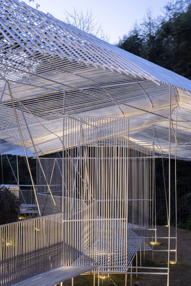 Phoenix Feather Tea Pavilion, pérgola ligera, pérgola, Kong Xiangwei
