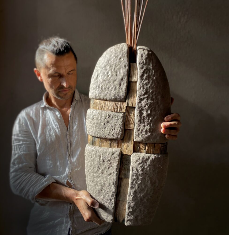 Vase, sculpture MOTANKA - céramique, bois - Andriy et Olesya Voznicki (Ukraine)