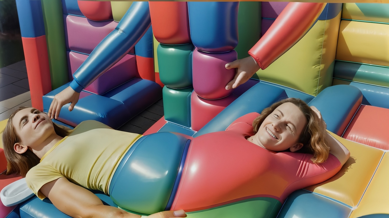 Matthew Biederman, a quickie in the bouncy house, arte digital