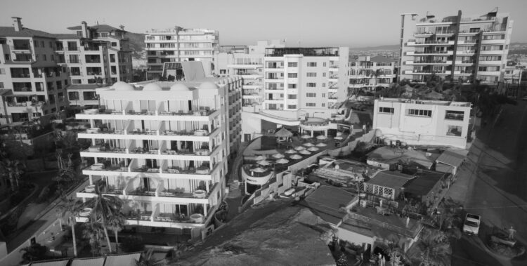 Vista desde la playa antes