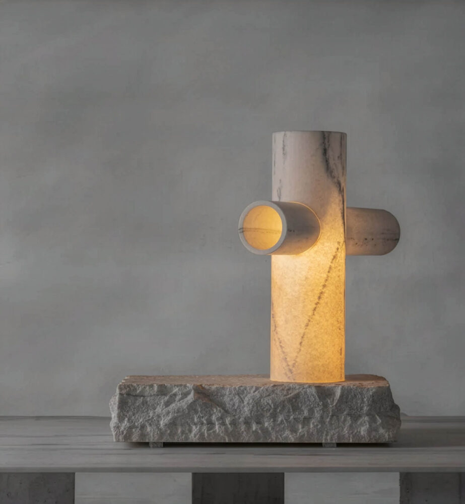 Lomas White Edition Table Lamp. Studio Raw Material. Arthur Vallin. Collectional Gallery