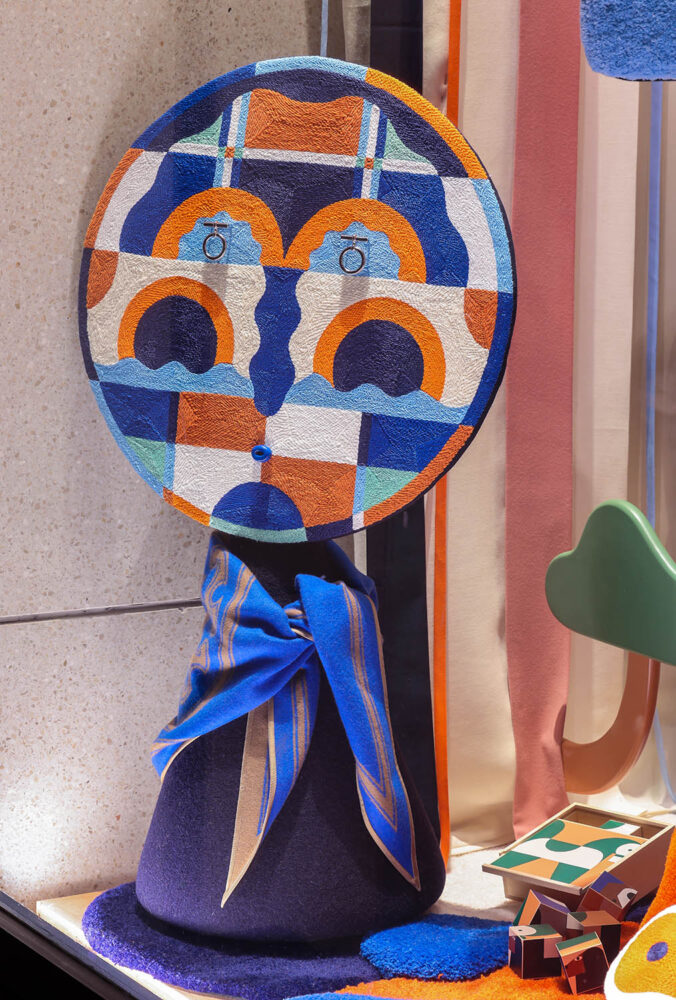 Escaparate de Twee Muizen para Hermès Madrid