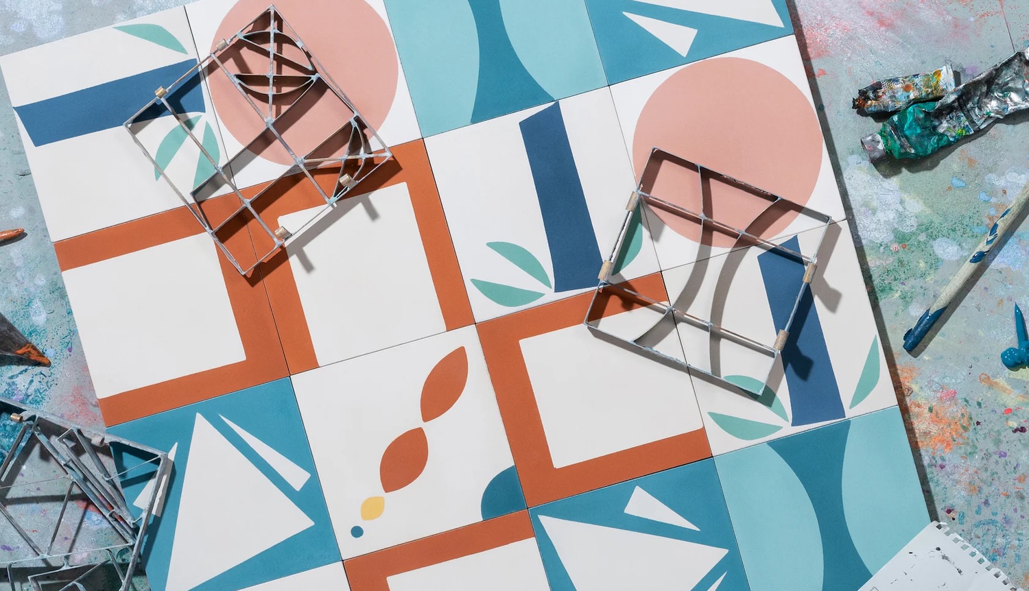 Thyssen-Bornemisza, baldosas hidráulicas, Mosaista