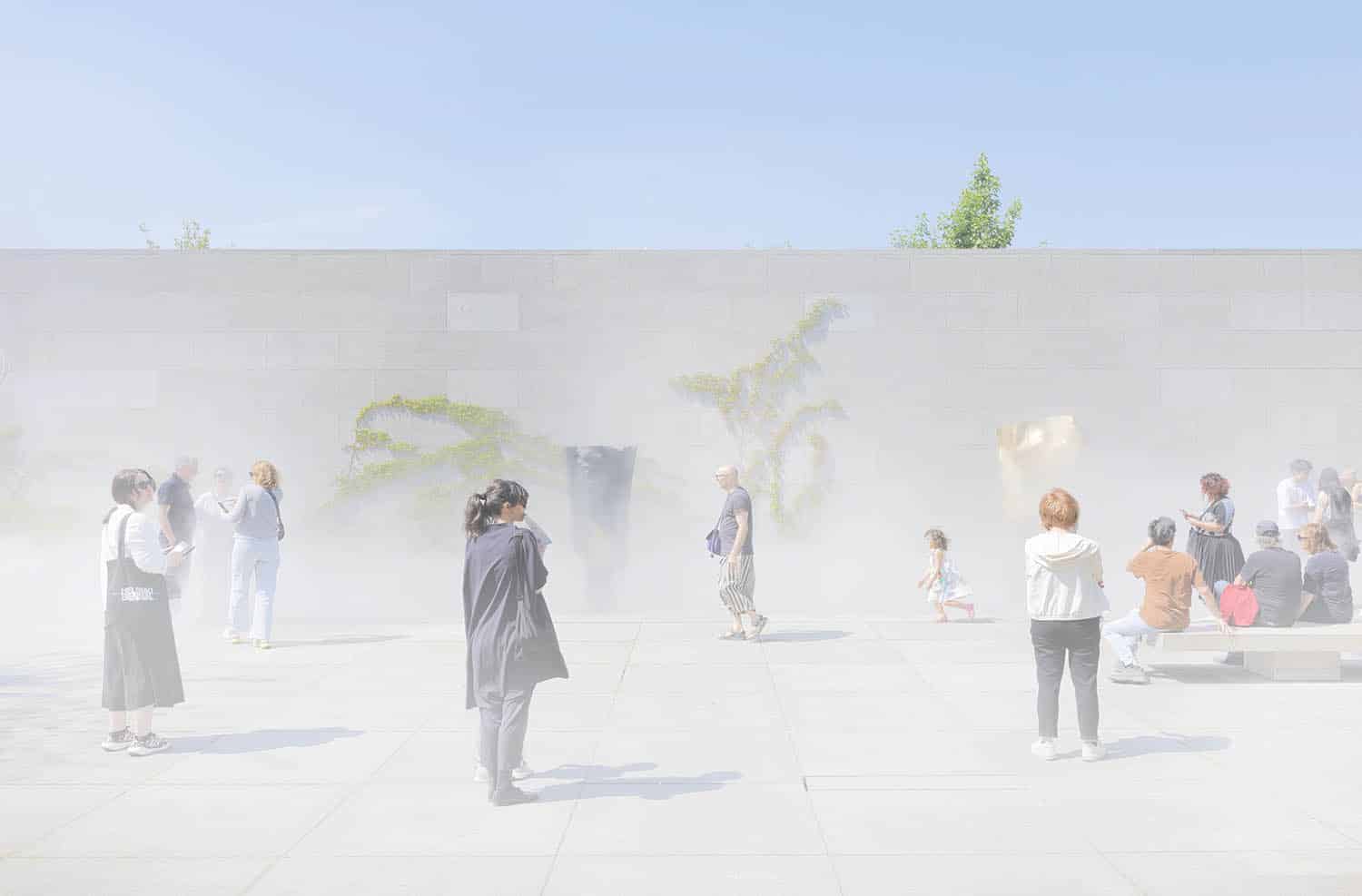 Fog Sculptur. Fujiko Nakaya. Neue Nationalgalerie Berlin